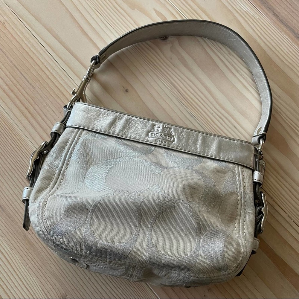 Coach Zoe Mini Signature Canvas Monogram Logo Gem